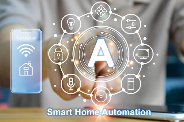 Concept Smart Home Automation Control System Internet Network Concept Technologie — Photo
