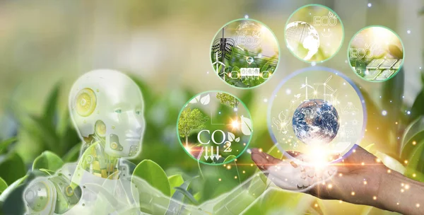 Concept Good World Ecosystem Green World — Stock Photo, Image
