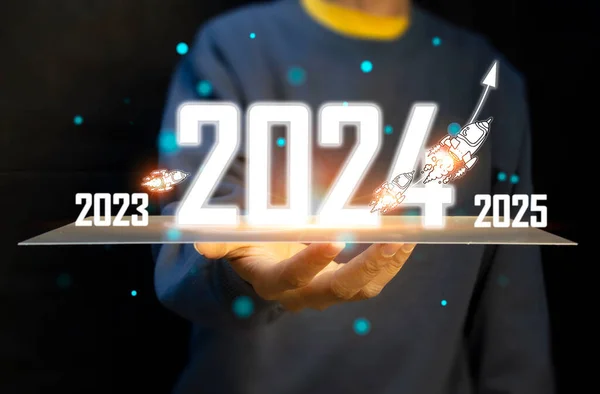 Pomysły Cele Osiągnięcia 2024 Nowy Rok 2024 — Zdjęcie stockowe