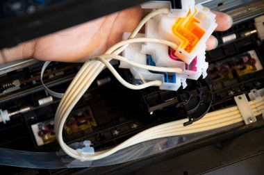 Üst görünüm, tamirci yazıcı onarımı, yazıcı başlığı onarımı