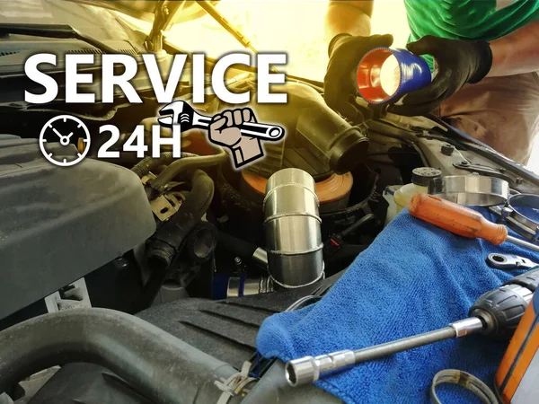 Concept of opening maintenance services 24 hours a day