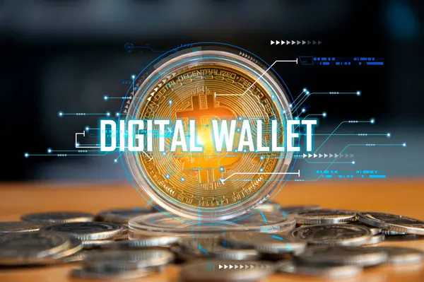 Digital Wallet concept that controls usage with blockchain and smart contacts