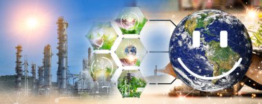 Yenilenebilir enerji emisyon azaltma kavramlarına dayanan sürdürülebilir kalkınma ve ticari operasyonlar yenilenebilir enerji kullanan yeşil endüstriler küresel ısınma değişikliklerini sınırlayabilir.