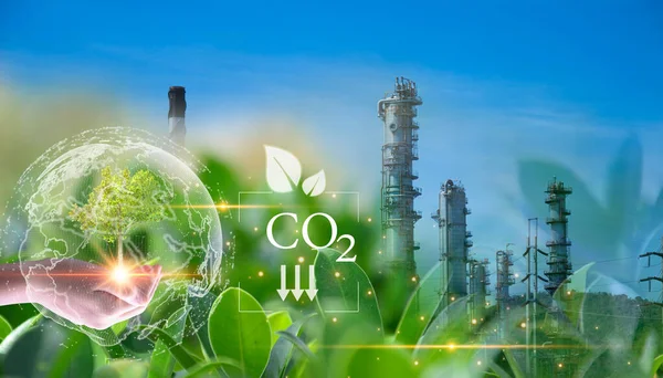 Sustainable development and business operations based on renewable energy CO2 Emission Reduction Concepts Green industries using renewable energy can limit global warming changes.