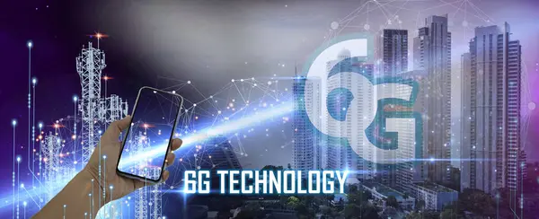 6G ağ konsepti, yüksek hızlı mobil internet Yeni çağ ağı, iş konsepti, modern teknoloji İnternet ve ağ
