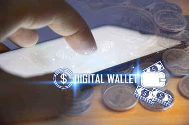 Engelleme zinciri ve akıllı temaslarla kullanımı kontrol eden Dijital Cüzdan kavramı