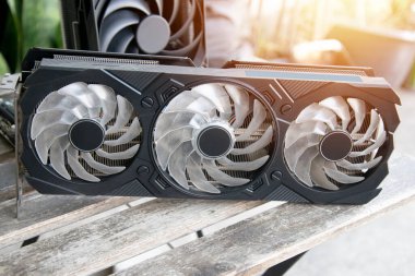 Bir bilgisayar grafik kartının ön görünümü