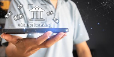 İş dünyasında online bankacılık kavramı