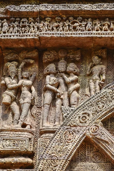 Estrutura Erótica Nas Paredes Templo Enquanto Viajava Para Patrimônio Mundial — Fotografia de Stock