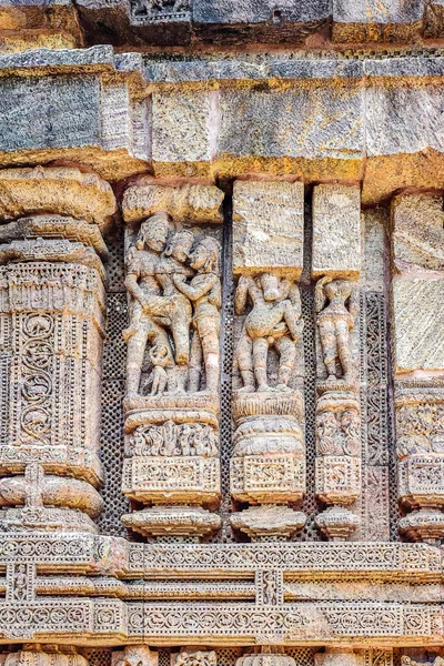 Erotische Struktur Den Wänden Des Tempels Während Einer Reise Zum — Stockfoto
