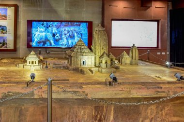 Orish Konark 'un büyük güneş tapınağının yapı modeli.