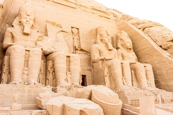 Sochy Vchodu Chrámu Ramesses Abu Simbel — Stock fotografie