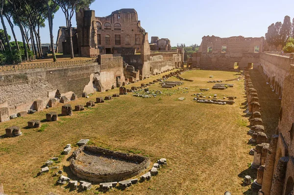 Vue Sur Stade Domus Augusta Palatine Hill Rome Antique — Photo