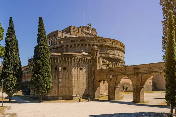 Vue Castel Santangelo Ancien Mausolée Hadrien Rome — Photo