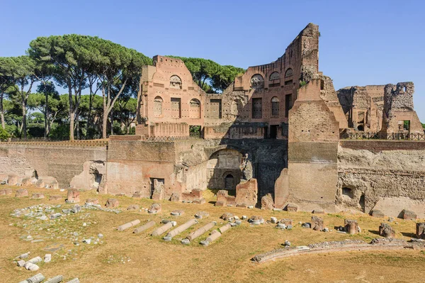 View Exedra Domus Augusta Stadium Palatine Hill Ancient Rome Stock Photo