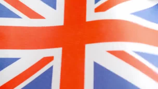 Vídeo Cámara Lenta Estudio Una Bandera Nacional Británica Ondeando Por — Vídeo de stock