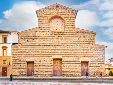 Unfinished facade of the Medici Basilica of San Lorenzo. Florence clipart