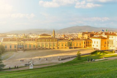 Floransa 'daki Pitti Sarayı manzarası Boboli Bahçeleri' nden