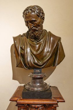 Florence, İtalya, 5 Ocak 2024 Michelangelo 'nun çöküşü. Daniele da Volterra. Accademia Galerisi. Floransa