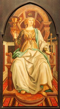 Floransa, İtalya, 4 Ocak 2024: inanç. Piero del Pollaiolo. Uffizi Galerisi