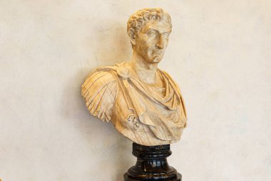 Floransa, İtalya, 4 Ocak 2024 Nerva 'nın başıyla basıldı. Uffizi Galerisi, Floransa