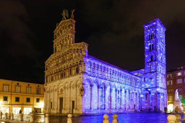 Lucca, İtalya 'da Foro' da San Michele Kilisesi