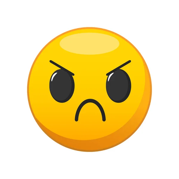 Kızgın Yüzün Vektör Çizimi Emoji Biraz Konuşalım — Stok Vektör