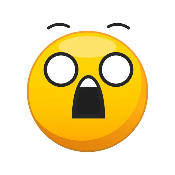 Vektor Illustration Eines Schockierten Gesichts Emoji Für Einen Chat — Stockvektor