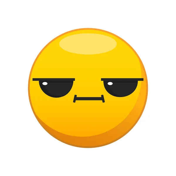 Vektorillustration Des Gelangweilten Gesichts Emoji Für Einen Chat — Stockvektor