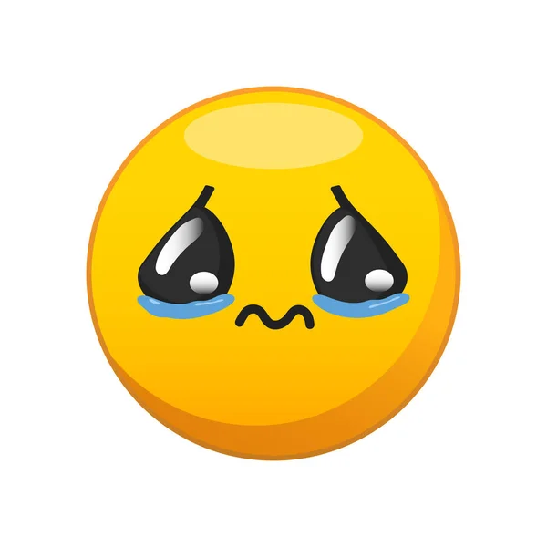 Vektorillustration Eines Traurigen Gesichts Emoji Für Einen Chat — Stockvektor