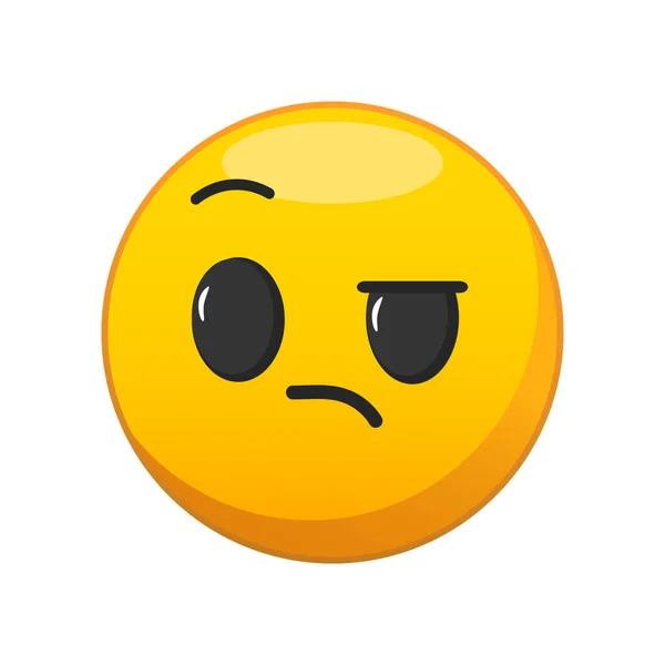 Vektorillustration Eines Verwirrten Gesichts Emoji Für Einen Chat — Stockvektor