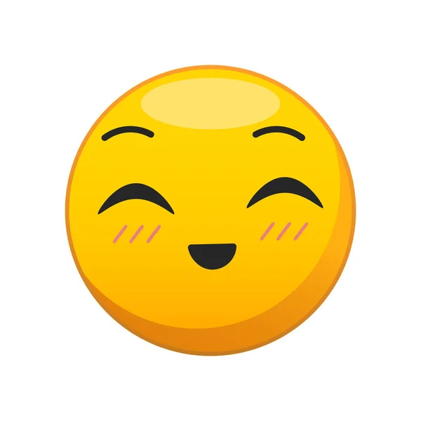 Illustration Des Smiley Gesichts Emoji Für Einen Chat — Stockvektor