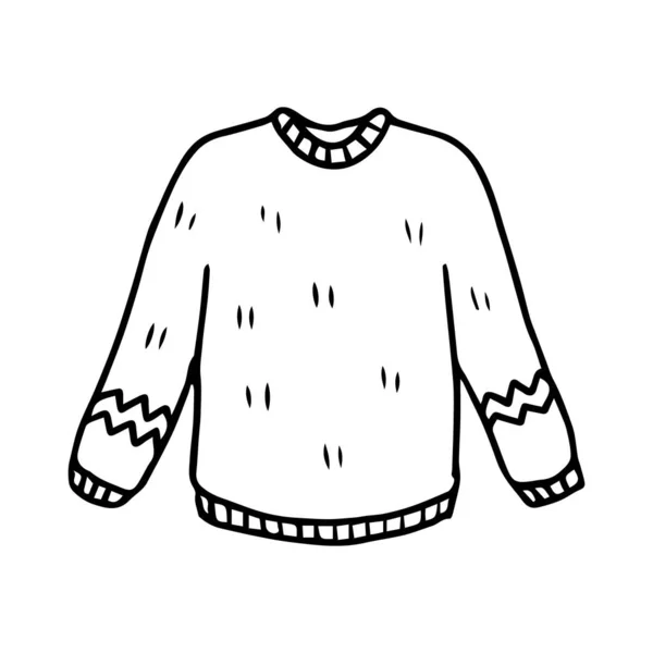 手描きで編んだセーターのイラスト — ストックベクタ