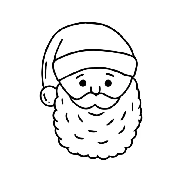 Illustration Père Noël Dessinée Main — Image vectorielle