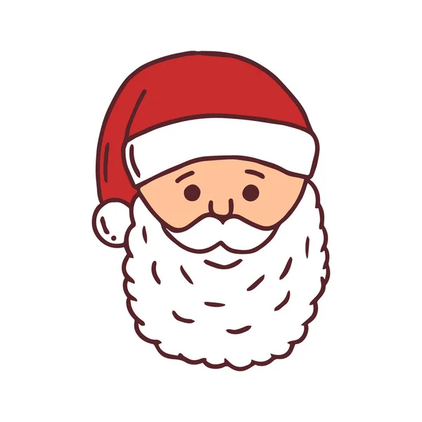 Vektorová Ilustrace Roztomilého Santa Clause Styl Kresby — Stockový vektor