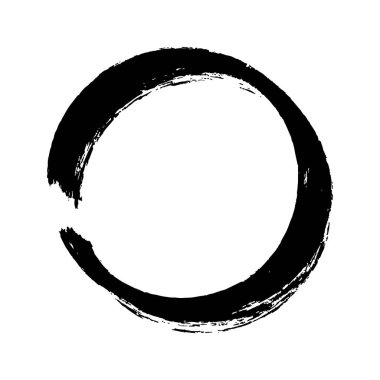 Çemberin yansıması. Grunge mürekkep dokusu.