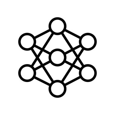 Ana hat biçiminde sinirsel ağ simgesi.