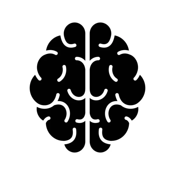 人类的大脑中平面样式的图标 — 图库矢量图片
