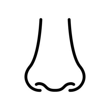 Doğrusal olarak insan burun simgesi.