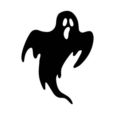 Ürkütücü bir hayalet siluetinin tasviri.