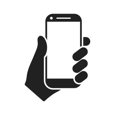 Düz stil olarak akıllı telefon ikonu. Vektör.