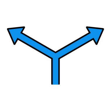İki çift ok ikonu. Dal oku. Vektör.