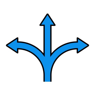 Sıraya dizilmiş ve doldurulmuş üç ok simgesi.