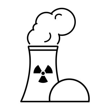 Nükleer santral simgesi doğrusal biçiminde.