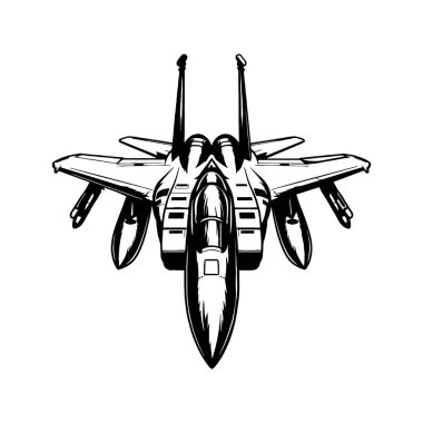 Siyah-beyaz jet dövüşçüsü.