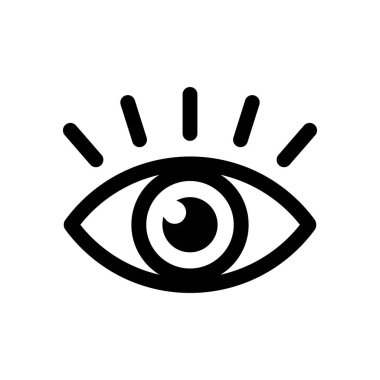 Doğrusal biçimde göz simgesi tasarımı.