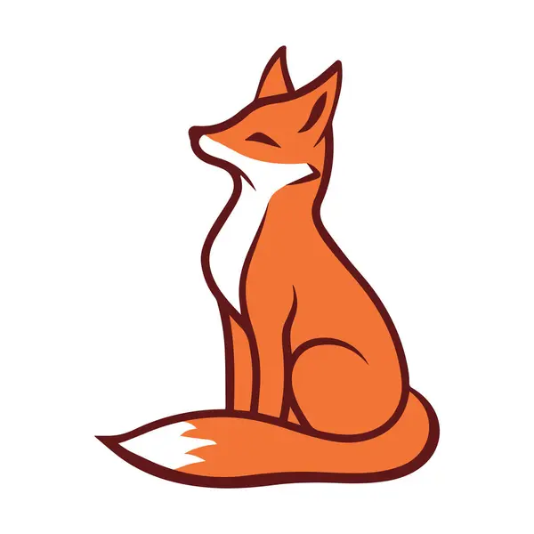 Şirin kırmızı tilkinin vektör çizimi.