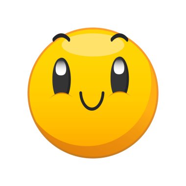 Sarı heyecanlı yüzün vektör çizimi.