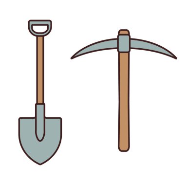 Kürek ve kazma hizada ve dolgu tarzında.