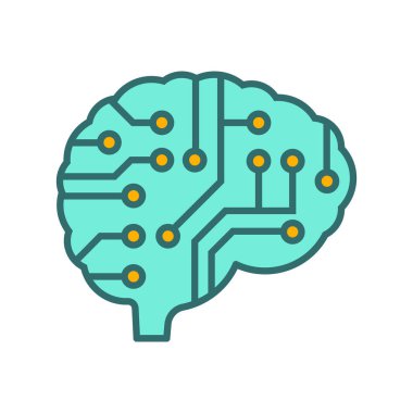 Siber beyin simgesi hizada ve doldurma biçimi.